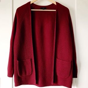 J. Crew wool open-front cardigan